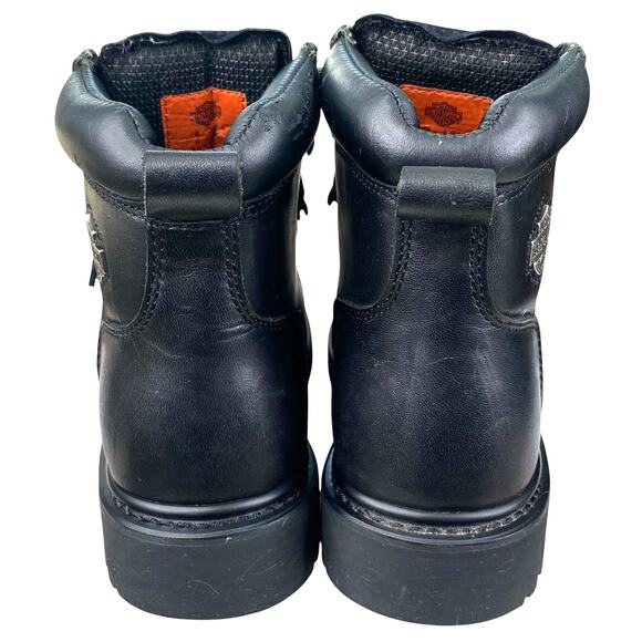 Harley Davidson Women’s Dipstick Black Leather Moto Biker Boots Size US 8 - Picture 8 of 11